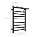 KAYOJU 8-Bar Towel Warmer with with Top Warmer Shelf, Electric Towel Rack Set with Fast Heating, Auto Shut-Off Timer, Matte Black Finish, Hardwired or Plug-in, Hot Towels in Bathroom