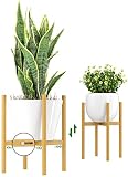 EKNITEY Adjustable Plant Pot Stand: Indoor Outdoor Modern Flower Holder Metal Plant Rack Organizer P