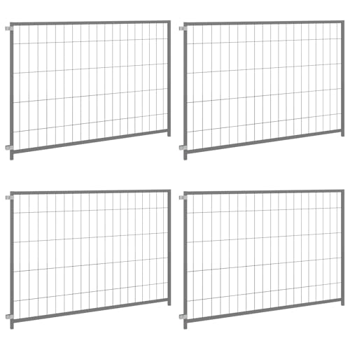 vidaXL Dog Kennel Silver 300 x 100 x 70 cm Steel, Garden and Terrace, Rectangular Design, Modern Look, Durable Materials, for Outdoor Spaces, Stylish Enhancements