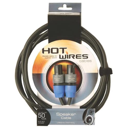 On Stage Hot Wires Speakon Speaker Cable with Neutrik Connectors (50-Feet)
