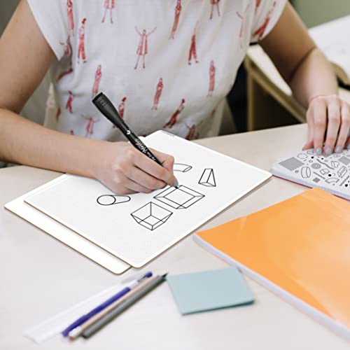 Dotted Dry Erase Board Graph Whiteboard  9" X 12" Double Sided With Bullet Dot Grid Paper For Home School Classroom Kids And Students Portable Dot Grid Board For Notes Drawing Graphing And Calligraphy #TOP2