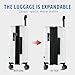 VANKEAN Carry On Luggage with Spinner Wheels & TSA Lock, Expandable Fashionable Hard Shell Suitcase airline approved，20 Inch Carry-On，White