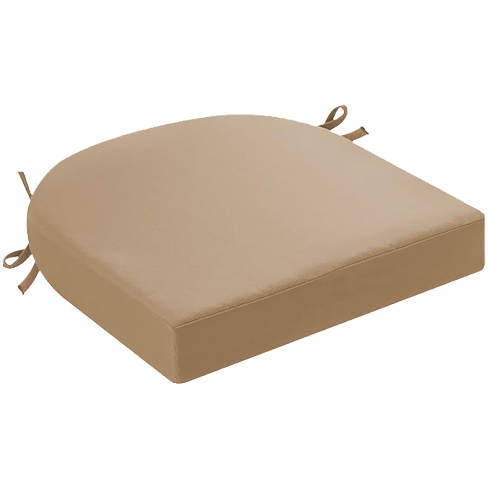 Coussin de chaise extérieur haut de gamme kaki 48x48 cm imperméable et résistant