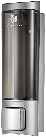 Anself Wall Mounted Manual Soap Dispenser for Hair Shampoo and Hand 200ml Silver
