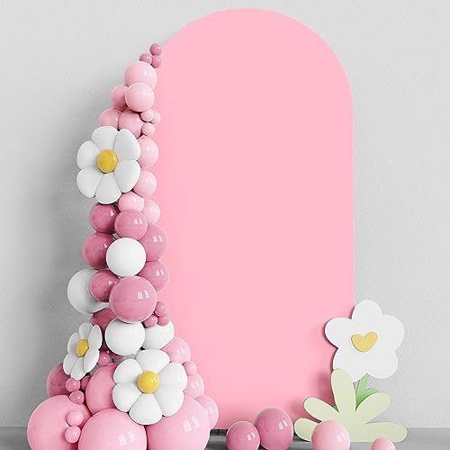 Asee'm 6.6FT Pink Arch Backdrop Cover Spandex Stretchy for Wedding Chiara