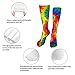 MEVHUB Tie Dye Knee High Kids Soccer Socks Youth Girls Boys, Novelty Funny Long Kids Compression Socks, Crazy Slouch Tube Socks for Softball Baseball Running Dancing Gifts 19.8in