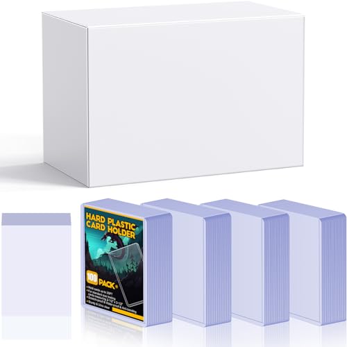 200 Card Sleeves Hard Plastic, Sooez Premium 35PT 3"X4" Baseball