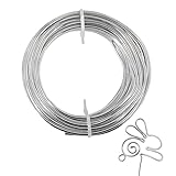 9 Gauge Aluminum Craft Wire,33 Ft Silver Metal Wire for Sculpting and Crafting,Bendable Metal Wire for Frames, Garden Trellises, and Industrial Art