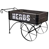 Numero de cajones: 0 WANDERLUST DECO Carretilla de Madera y Metal 62x32x40,5h cm