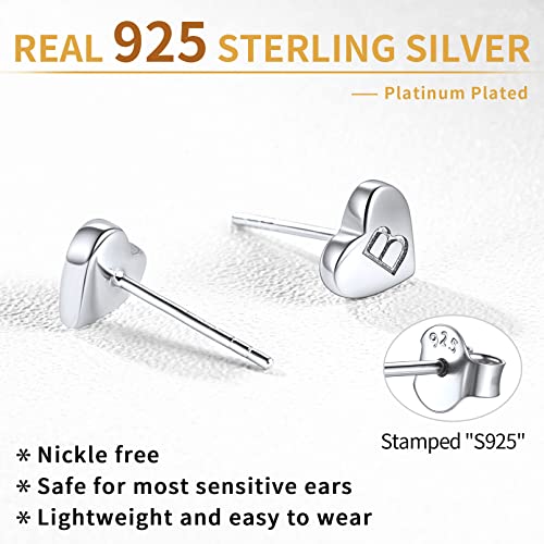 Boucles d'oreilles initiale cœur argent pour tenue quotidienne