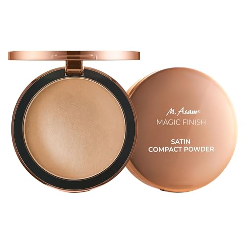 M. Asam MAGIC FINISH Satin Compact Powder Nude (8 g) - pressed powder for perfect hold, matting & perfecting, prolongs the hold of make-up, with hyaluronic acid & vitamin E, vegan