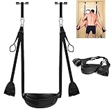KSODQETO Door Sex Swing with Seat - Newest Leather Cushion Thick Fluff,with Adjustable Straps,Sex Do