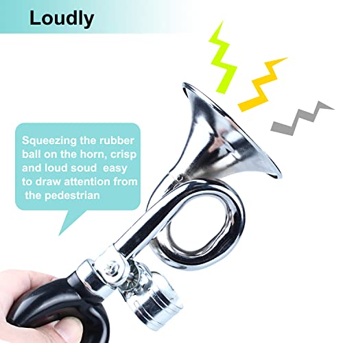 Dianqi Bike Bugle Horn, Retro Clown Horn, Metal Squeeze Bugle Horn For Bicycle/Golf Cart (1Pc) #TOP2