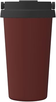 Chestnut Brown Insulated Travel Coffee Mug with Handle,304 Stainless Steel,Leak-Proof,Full Wrap Printing,Keeps Hot/Cold for Hours,Car Office Use