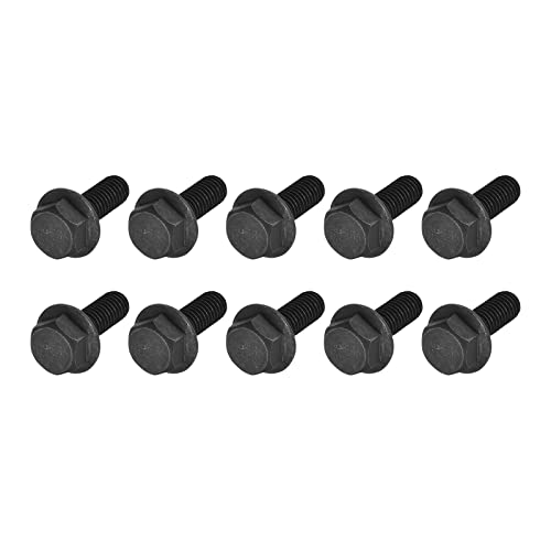 METALLIXITY Flanged Hex Head Bolts (M8x20mm) 10pcs, Hexagon Bolt Fully Thread Screw - for House Construction Hardware Fasteners