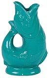 Aus robustem Steingut gluggle Krug xl meergrün