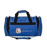 minimutz Borsa sportiva per bambini con cavallo, borsa da viaggio per bambini, borsa da equitazione, borsa per sport per bambini, con nome 26 l, blu royal, Borsa sportiva