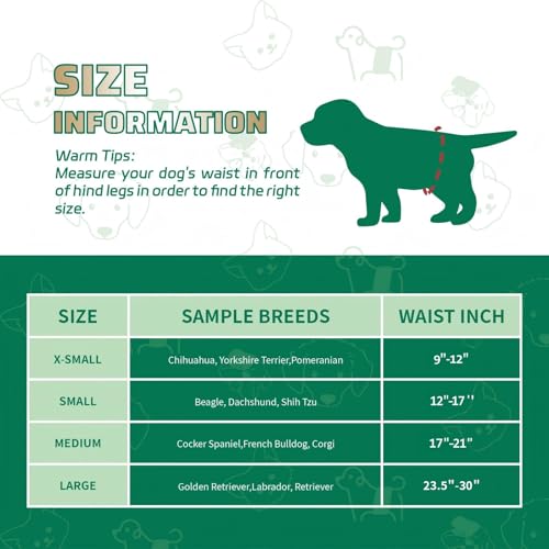 Image of IMMCUTE Dog Diapers Male 100 Ct, XSmall, Male Dog Diapers Disposable with Wetness Indicator, Adjustable Male Dog Wraps