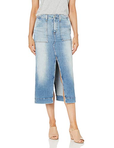 AG Adriano Goldschmied Women's Lana Denim Workwear Midi Length Skirt