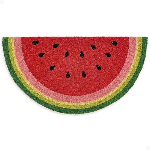 THEODORE MAGNUS Door Mat - Welcome Mat for Front Door with Non-Slip Backing - Durable Spring & Summer Doormat - Perfect for Outside Entrance Matt - Outdoor/Indoor - Melon Pop - 17" x 30"