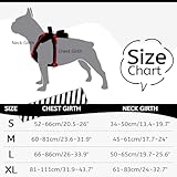 Hjumarayan Hundegeschirr Grosse Hunde, Anti Zug Hundegeschirr mit Frontring, mit Tasche für GPS Tracker, Geschirr Gepolstert mit Griff, Anti Zieh Geschirr für Bulldogge, Husky, Labrador, Schwarz L