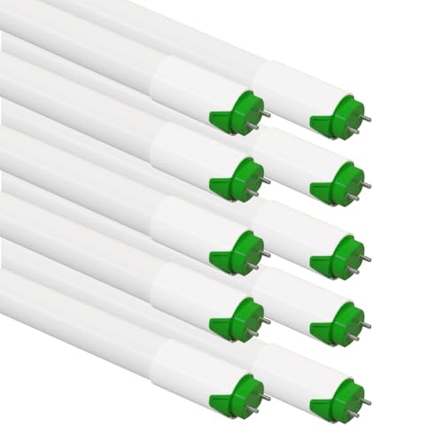 LED蛍光灯 20W形 直管 580mm 昼白色 10本 ガラス本体 飛散防止 グロー式工事不要 EMC認証 電磁干渉 電磁妨害耐性 直管蛍光灯 LEDランプ 節電 省エネ 即点灯 広角 G13 消費電力9w 5000K 1440LM 家庭/キッチン/オフ