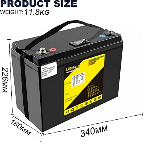 Wxfkldj Lifepo4 Battery 12.8V 150Ah Up To 2000 Deep Cycle Lithium Iron Phosphate Battery With Bms For Campers Rv Solar Marine Golf Carts Energy Power Supply Emergency,Run In Series Or Parallel,12.8V1 #TOP1