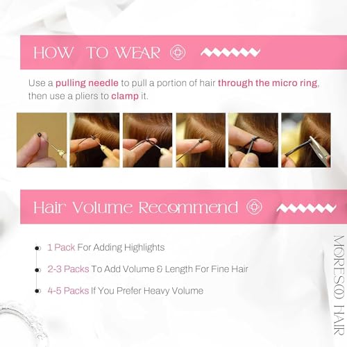 Moresoo Extensões de cabelo humano Itip extensões de cabelo castanho com ponta I extensões de cabelo