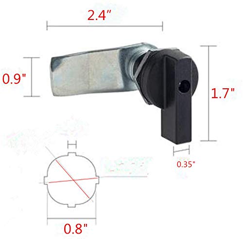Wjskdq 2Pcs Thumb Operated Offset Thumb Cam Lock Black Cam Lock #TOP4