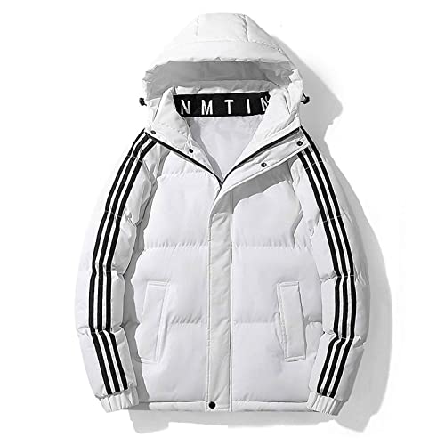 wangzi Herren Jacke Daunenjacke Jacket Winterjacke Neue Dicke und warme lässige Daunenjacke Jacke, 90% weiße Entendaunen, schwarz/weiß, M-8XL Cover