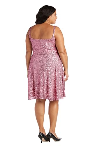 Image of Mini Sequined Evening Dress W /Square Neck & Adjustable Spaghetti Straps