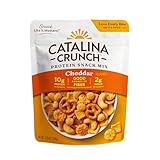 Catalina Crunch Protein Snack Mix with Cheese Crisps - 10g Protein, 2g Sugar per Serving - Good Source of Fiber, Gluten Free - Cheddar, 5.25 Ounce Bag (Pack of 1) - Packaging May Vary