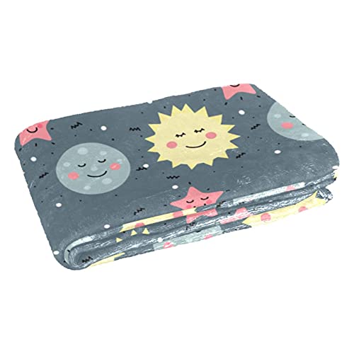 Couverture chaude lit et canapé motif céleste aux finitions soignées