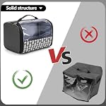 YARWO 2 Slice Toaster Cover with Bottom and Solid Structure, Toaster Cover Compatible with Amazon Basics 2 slice, Elite Gourmet Toaster, Small Bread Machine Bag with Visible Window, 29 x 21 x 20.3 cm