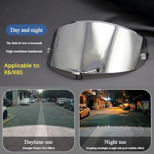 Image of AGV K6 and K6S Visor (Aurora Silver)