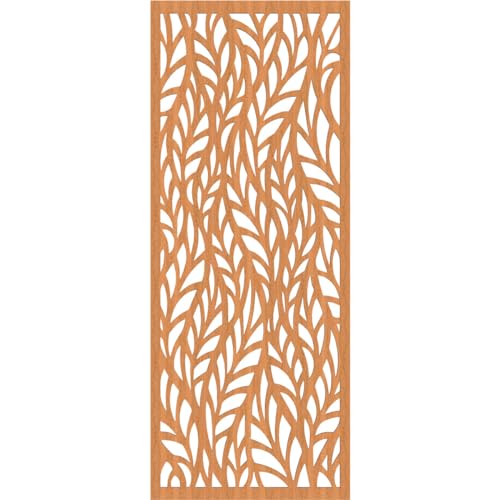 Image of Ortonville Decorative Pierced Fretwork Wood Wall Panels, 19 3 /8 inchW x 49 3 /8 inchH x 3 /8 inchT, Cherry