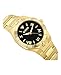Versus Versace Echo Park Collection Luxury Womens Watch Timepieces with a Gold Bracelet and Case Featuring a Black Dial