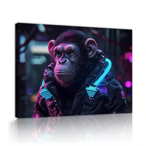 Affiche gorille art mural singe 80x120cm décor moderne