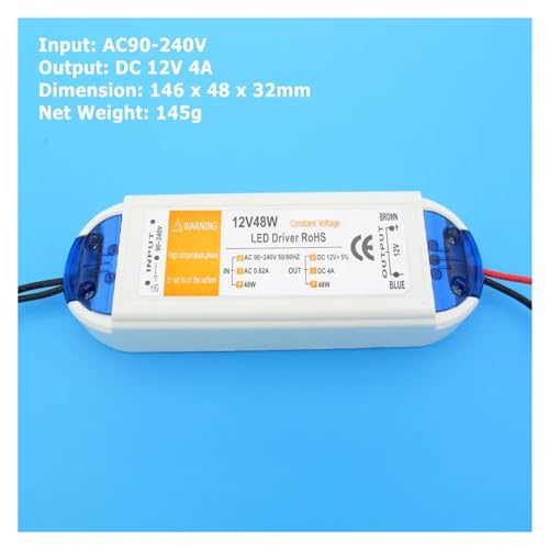 Pilote LED 12V alimentation AC DC 48W pour réparer un éclairage instable
