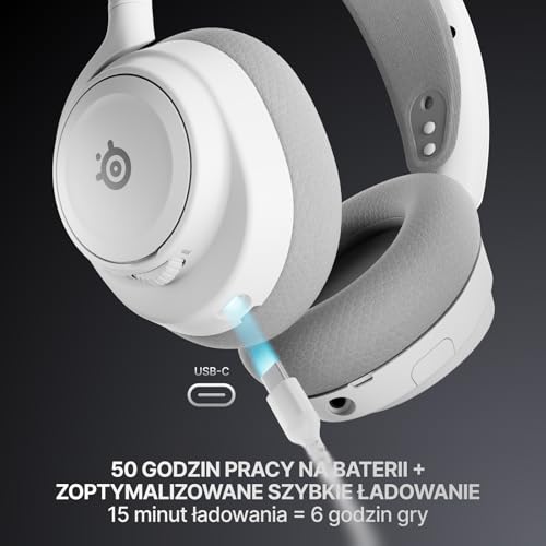 SteelSeries Arctis Nova 7 Wireless Gen 2 do gier -sterowanie aplikacją w czasie rzeczywistym - 50H + -przetworniki magnetyczne z magnesem neodymowym -miks 2,4 GHz/Bluetooth - PC,PS5, Switch 1/2,mobile