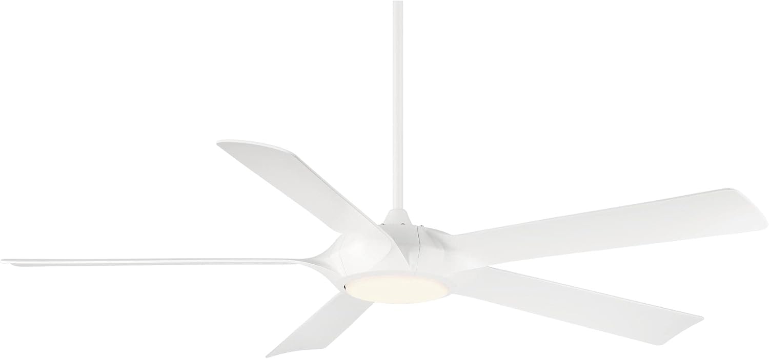 Casa Vieja 60" Grand Regal Modern Indoor Ceiling Fan with LED Light Remote Control Matte White for Living Kitchen House Bedroom Family Dining Home Office Kids Room