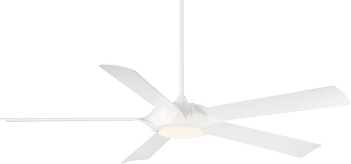 Miniatura 2 de Casa Vieja Grand Regal - Ventilador de techo moderno para interiores de 60 pulgadas con control remoto de luz LED, blanco mate para sala de estar,