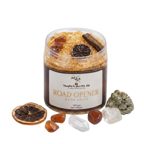 Road Opener Bath Salts with Epsom Salt 250g | Citrus & Botanical Blend, Crystal-Infused, Natural Herbal Soak, Relaxation & Self-Care-image-35