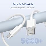 Basesailor Kabel USB A do USB C 6 m, 2 Sztuki, Szybkie Ładowanie Typ A 2.0