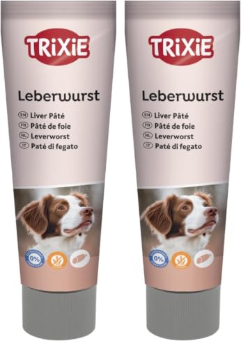 TRIXIE Hundeleckerli Premio Hunde-Leberwurst 110g - Premium Leckerlis für Hunde glutenfrei - ohne Getreide & Zucker, schmackhafte Belohnung für Training & Zuhause - 3176 (Packung mit 2)