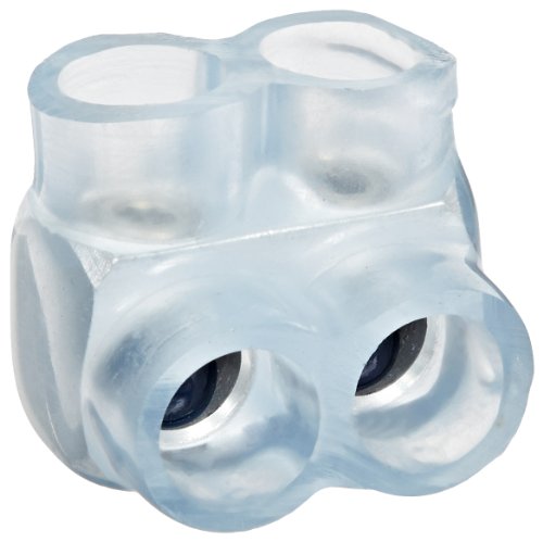 Panduit PCSB350-2S-4Y Multi-Tap Connector Clear Insulation Single-Sided 2 Ports 350 kcmil - #10 AWG STR Conductor Size Range 5/16 Hex Size 1.00