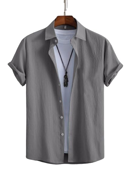 Image of ROYALICA Regular Fit Mens seer Shirt Grey S