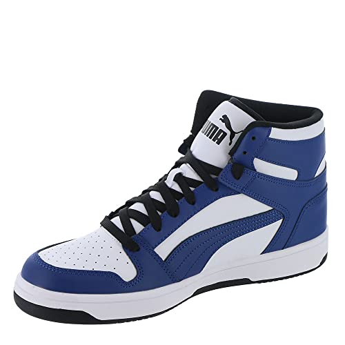 PUMA Rebound Layup Dual Mens Basketball Shoe 9 DM US WhiteBlueBlack