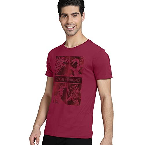 Image of Free Authority Game of Thrones Printed Regular Fit Cotton Men's T-Shirt