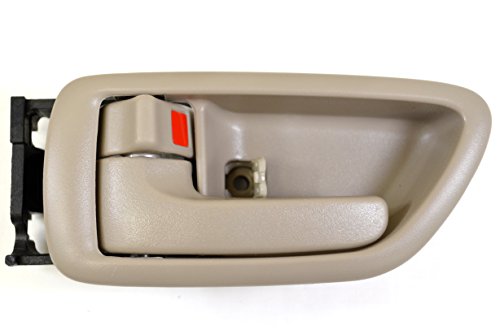 PT Auto Warehouse TO-2901E-LS - Interior Inside Door Handle/Trim, Beige (Fawn) - Driver Side, Replaces 69206-0C030-E1, 69278-AC010-E0